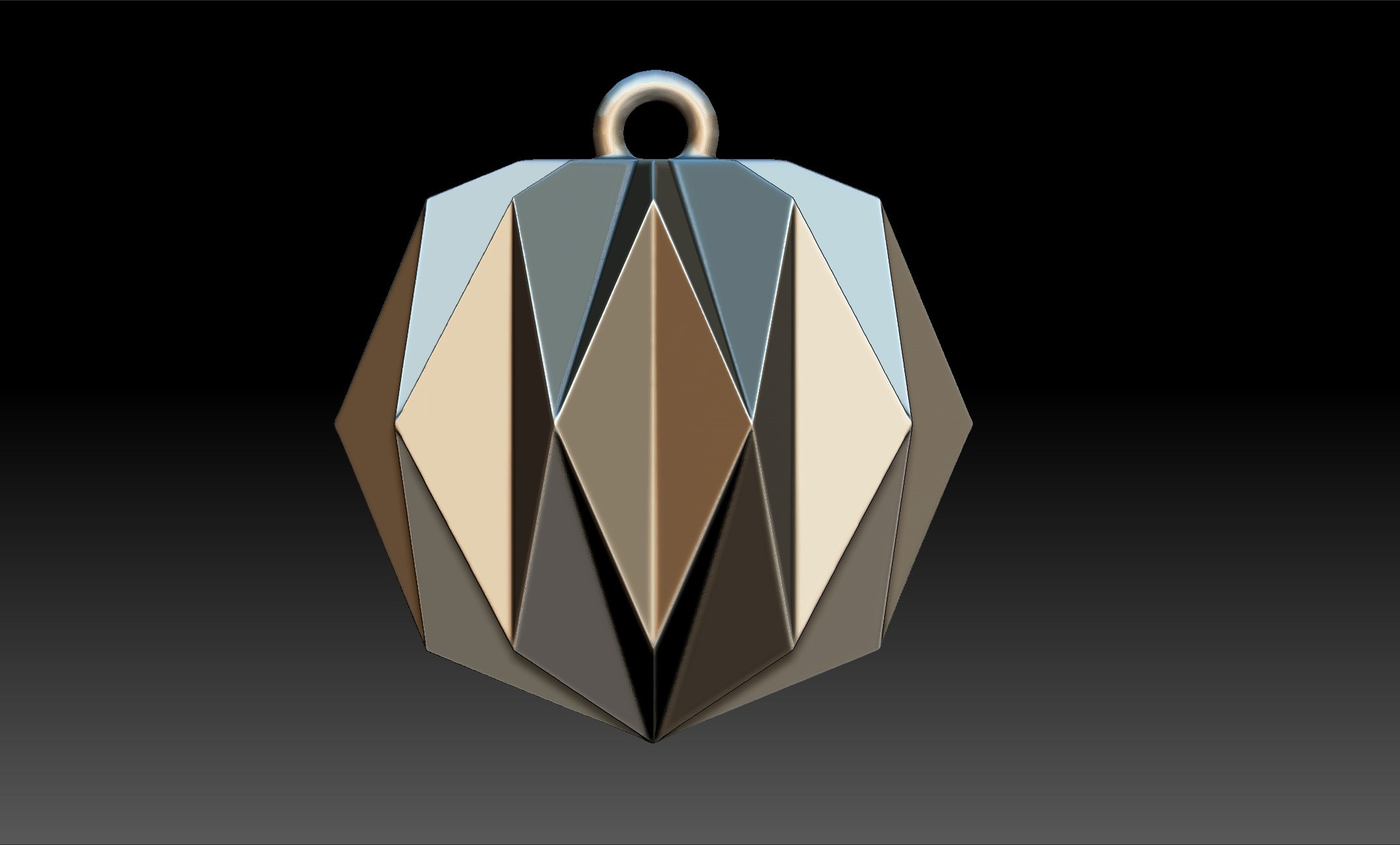 Ogi Shape 💍 Origami Shape Pendant・ OBJ File for ・Cults