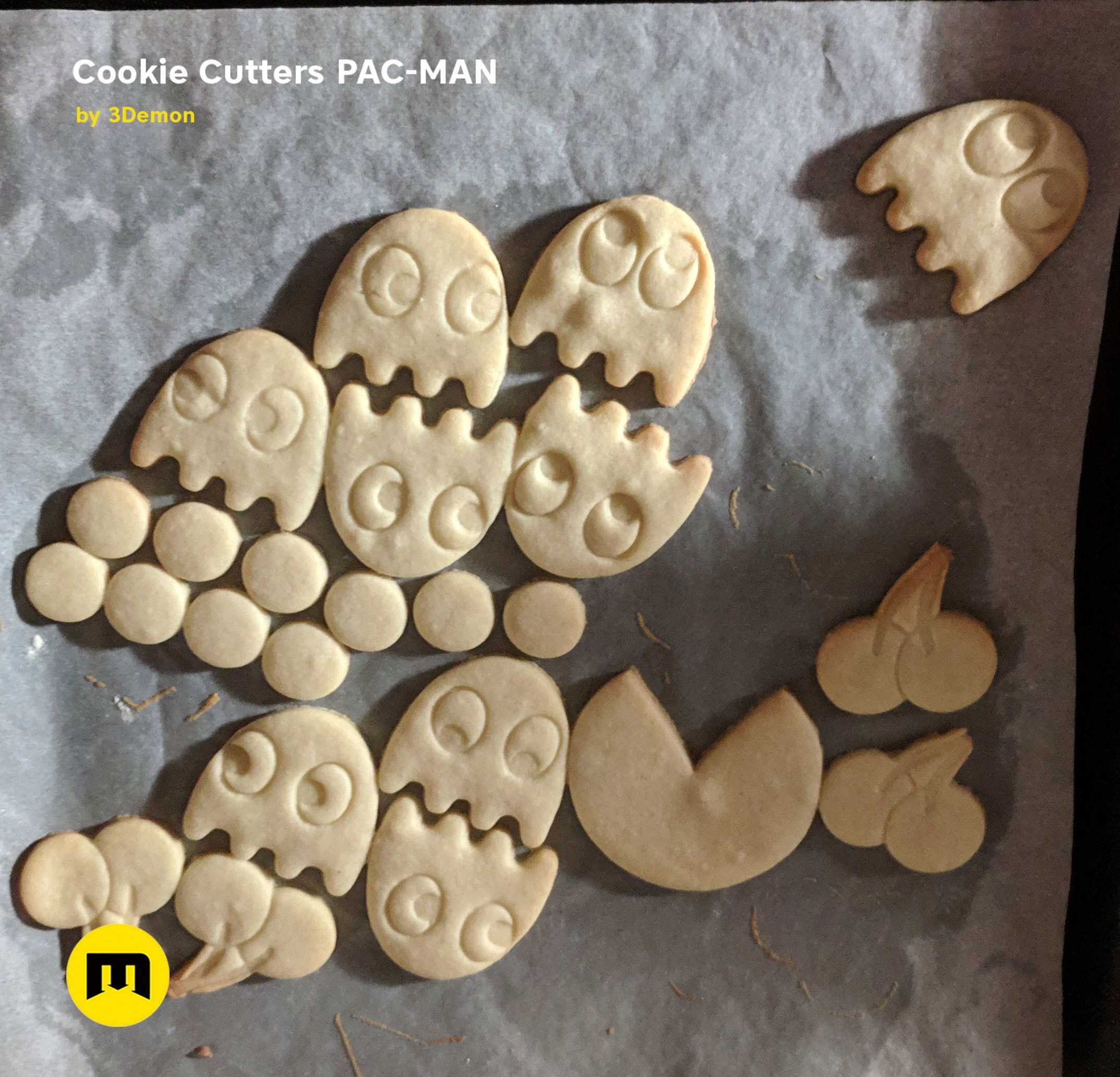 🍪 PAC-MAN cookie cutters set・ 3D File for ・Cults
