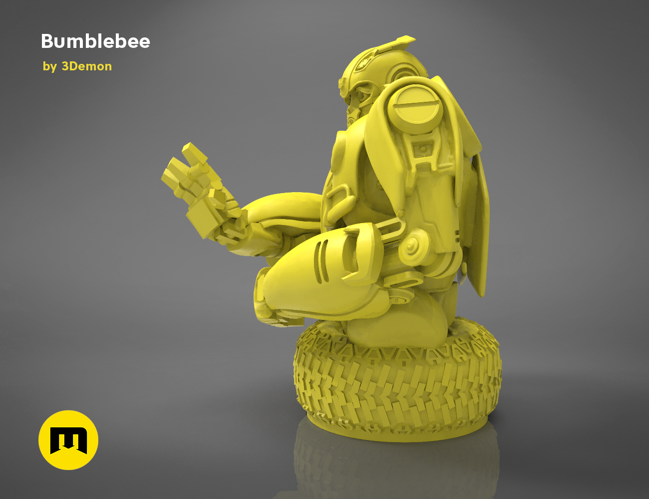 STL file Bumblebee bust 👤 ・3D printer design to download・Cults
