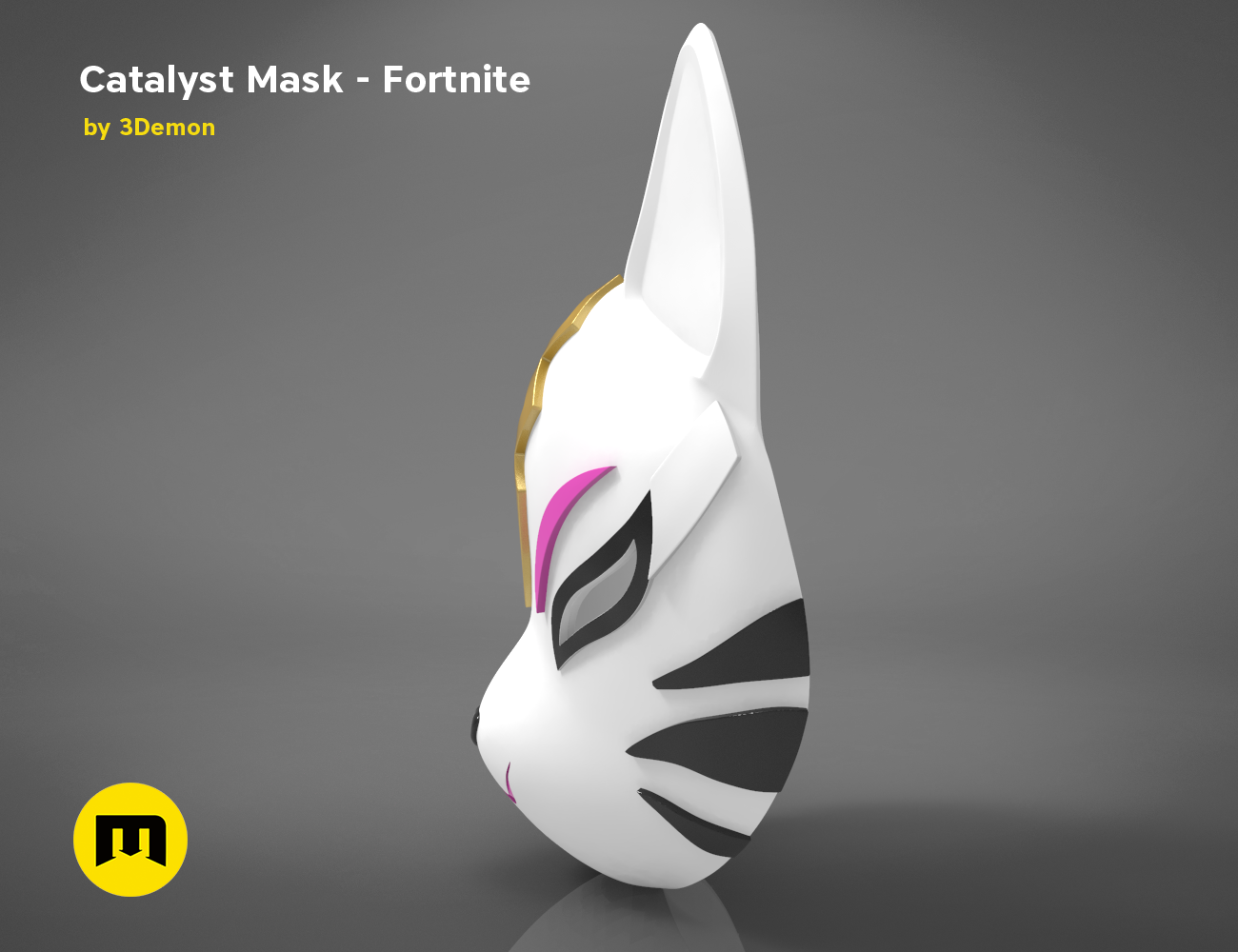 3D file Fortnite Catalyst Mask 🐱 ・3D print model to download・Cults