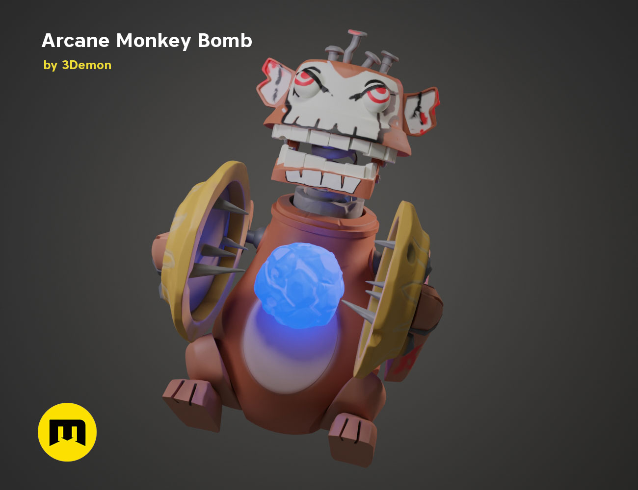 3D file Arcane Monkey Bomb 🐒 ・Design to download and 3D print・Cults