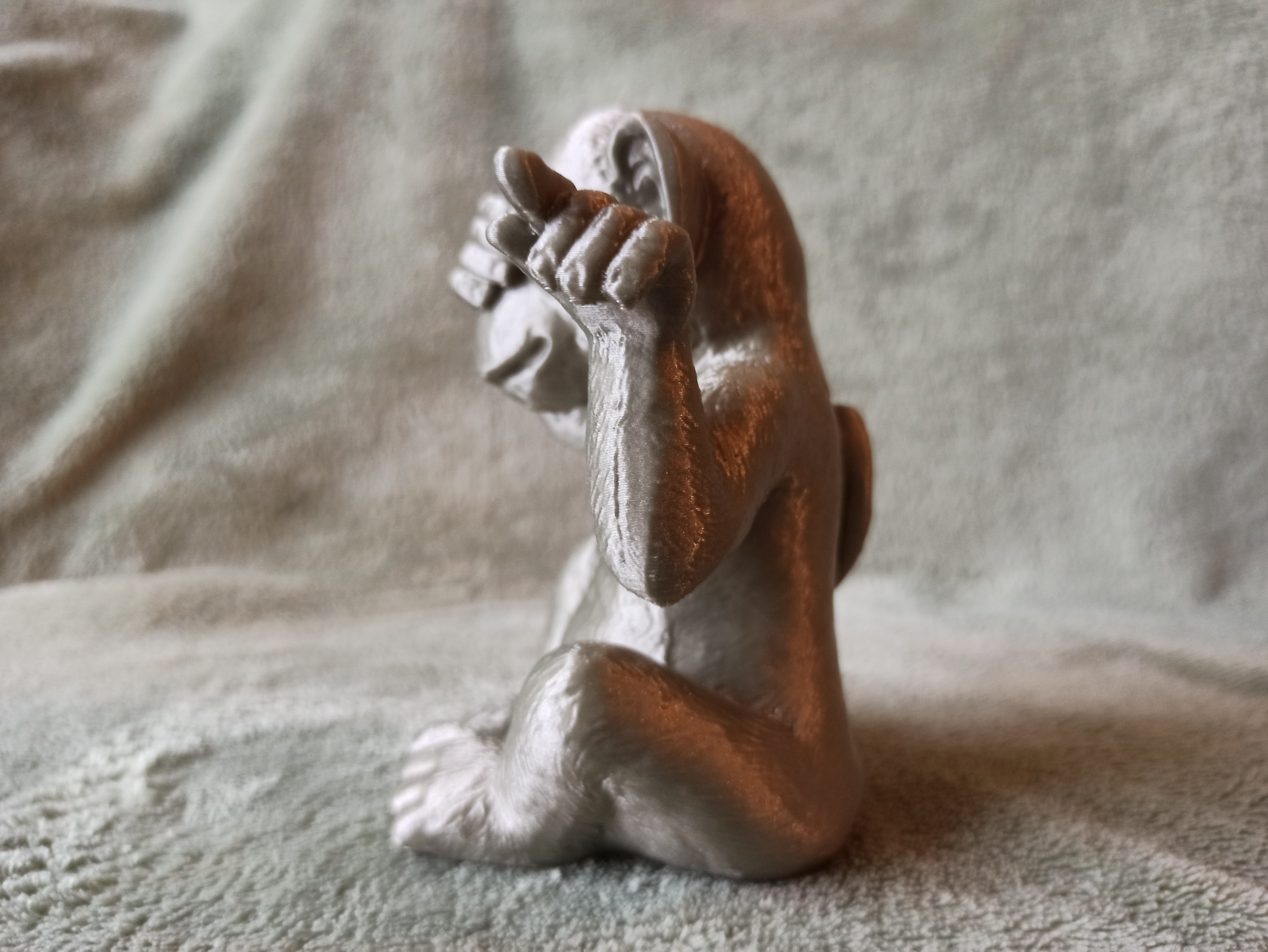 🐒 Monkey (with hand over eyes)・ STL File for ・Cults