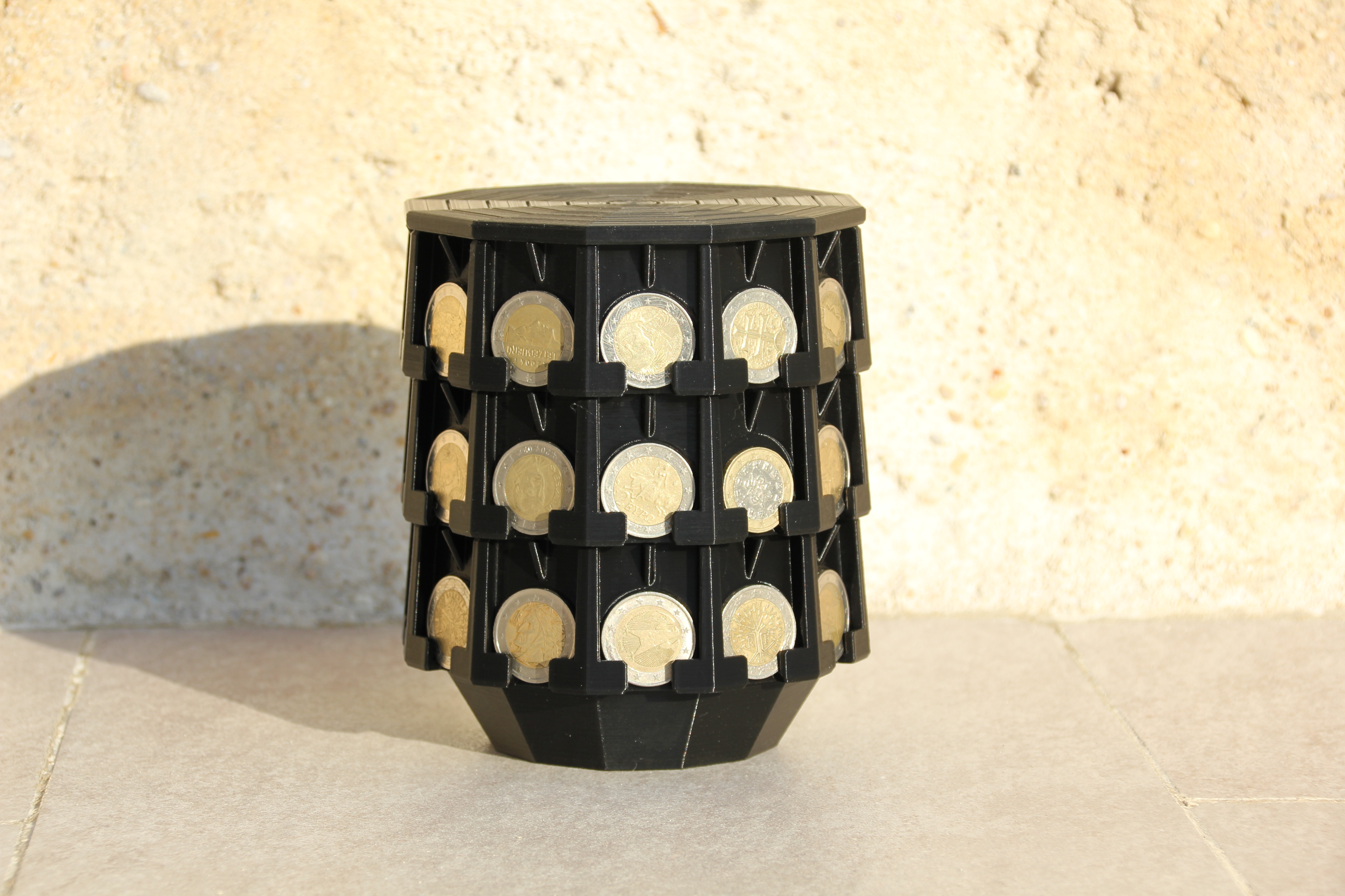 🪙 2 欧元硬币塔（钱币学家/收藏家）・文件用于STL ・Cults