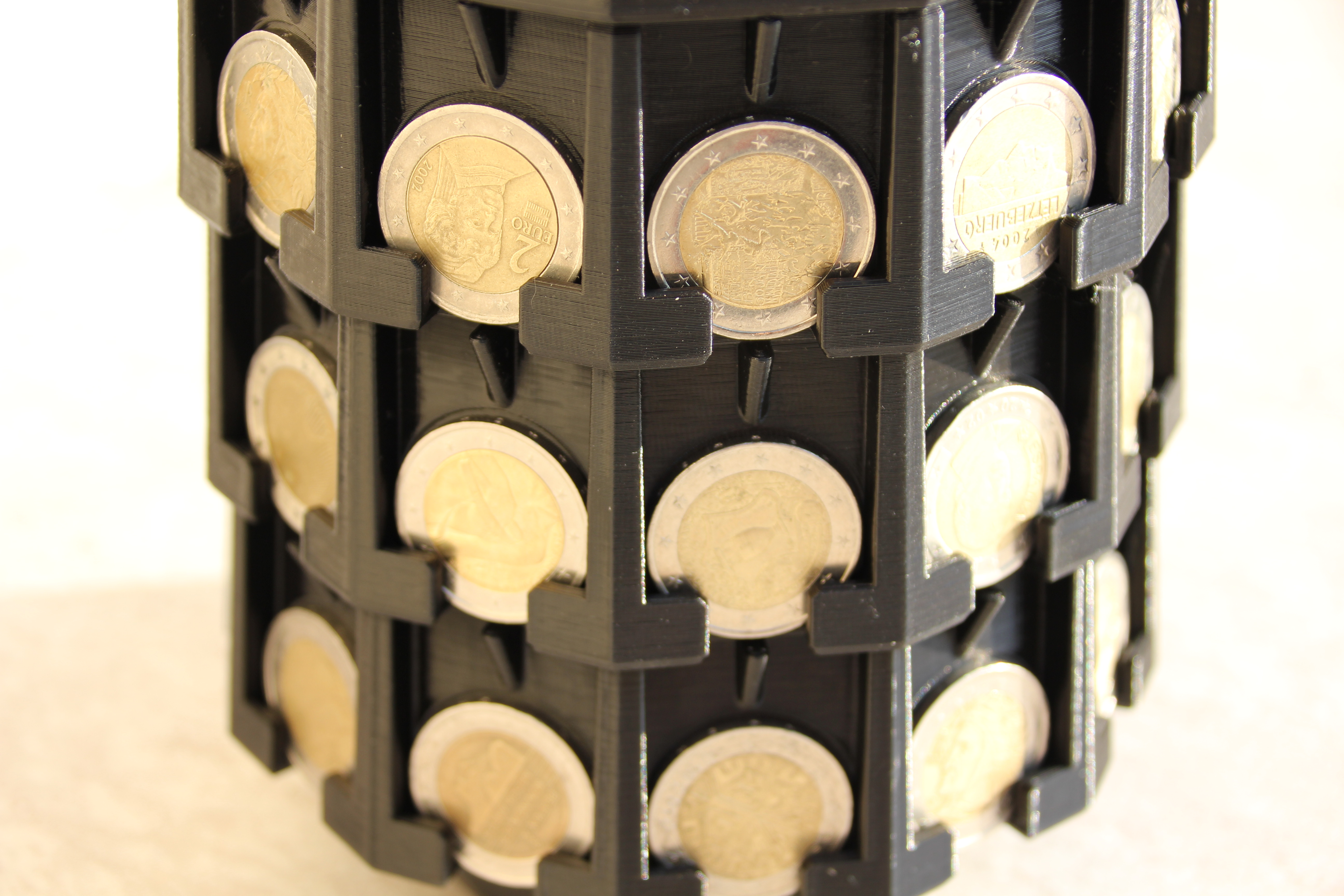 🪙 2 欧元硬币塔（钱币学家/收藏家）・文件用于STL ・Cults