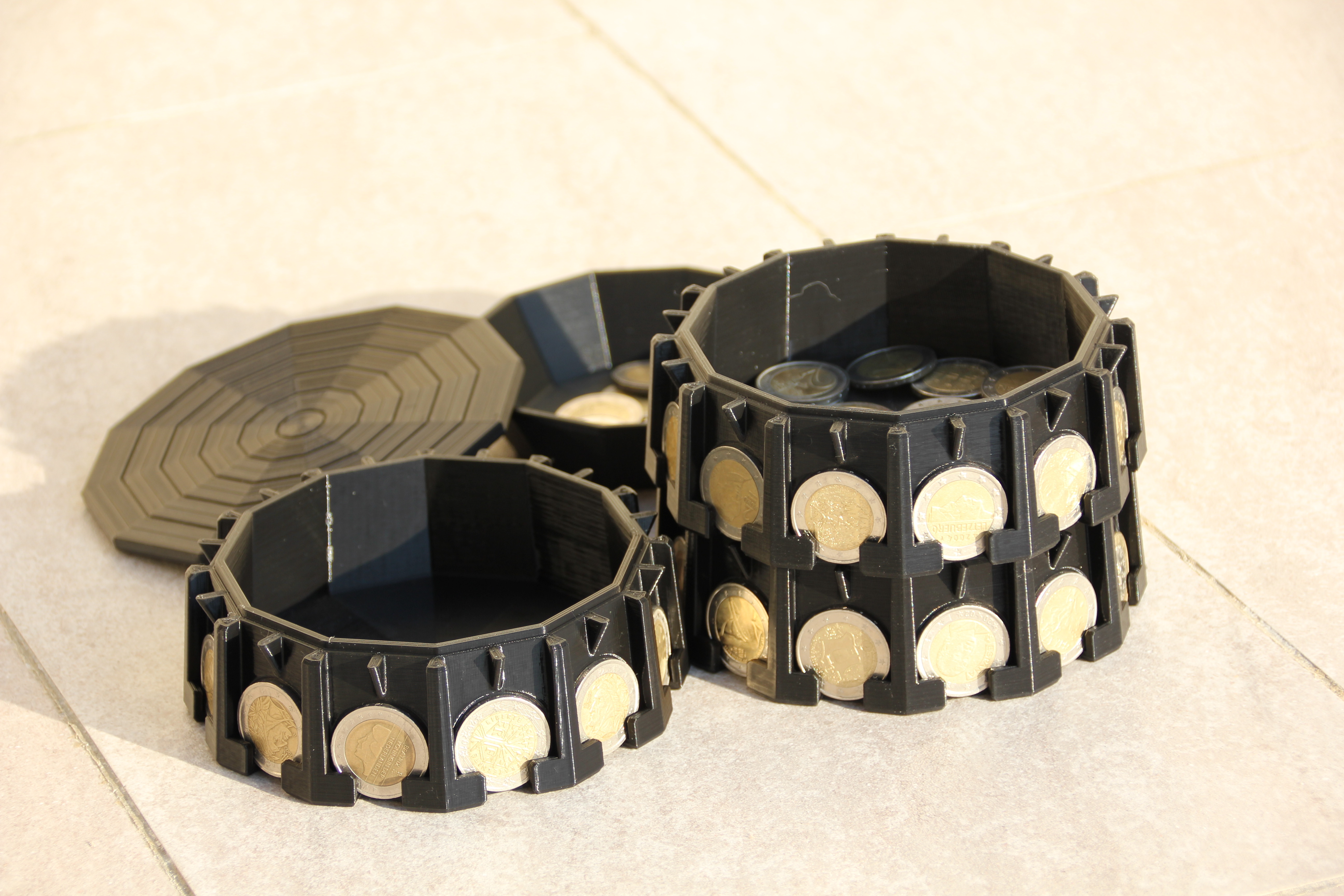 🪙 2 欧元硬币塔（钱币学家/收藏家）・文件用于STL ・Cults