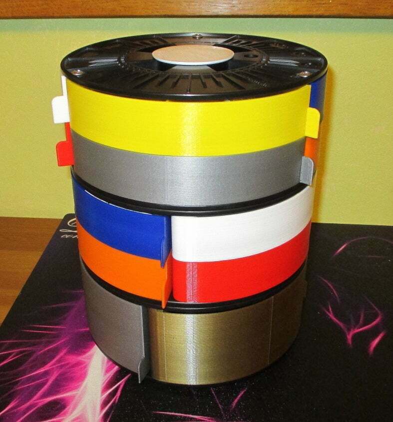 Free STL file drawers for reel 200mm hub 52mm width 80mm with support 🔧 ...