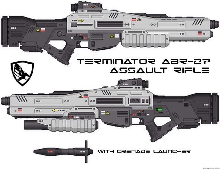 Free STL file PRINTABLE! TERMINATOR ABR27 Assault Rifle 🔫 ・3D print ...