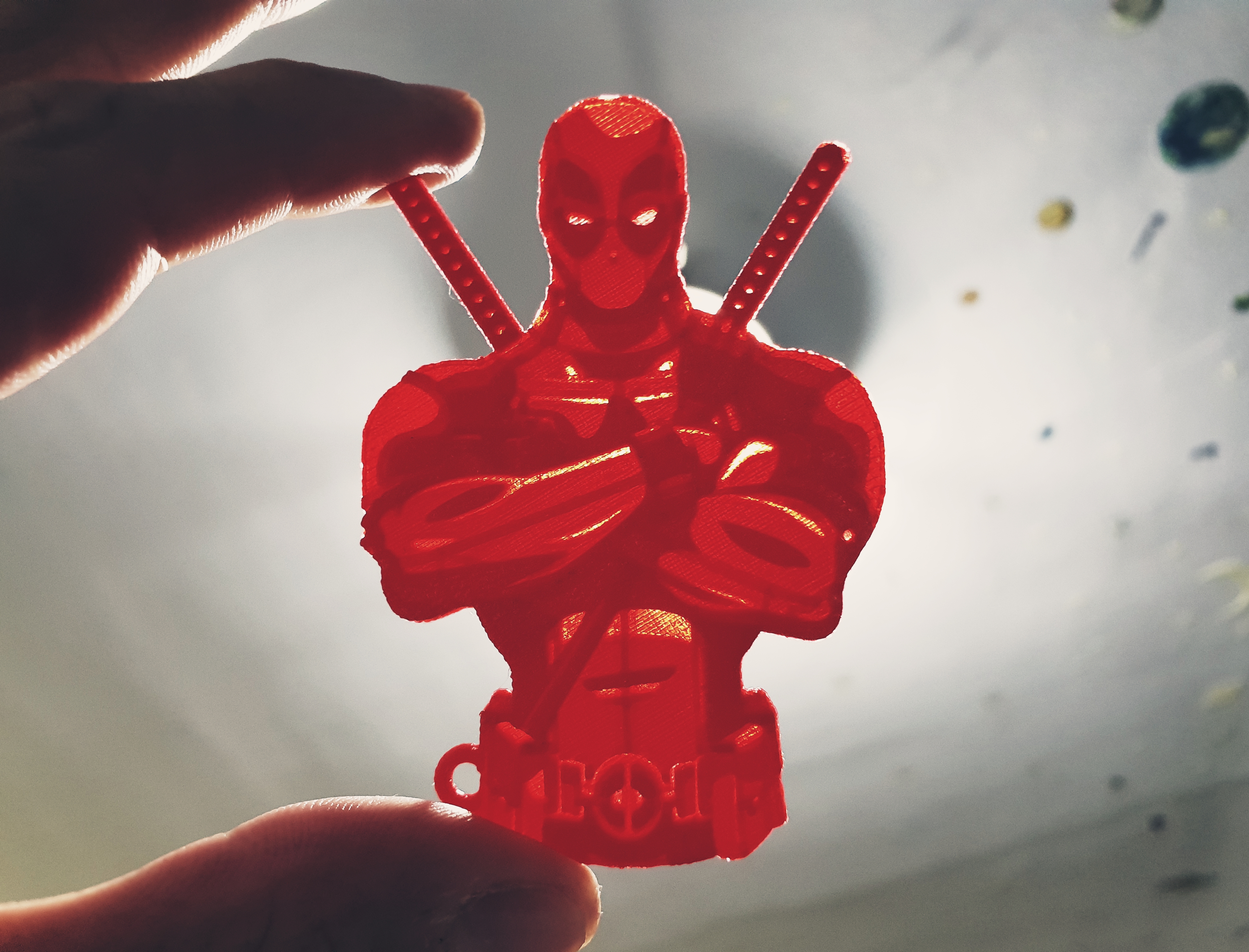 3D printable Deadpool keychain • made with prusa i3・Cults