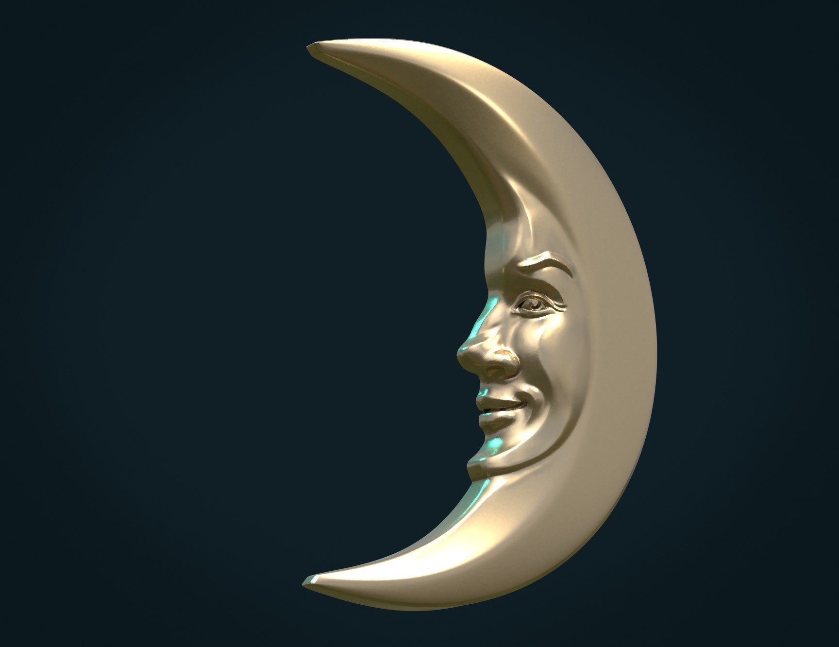 3D file Crescent relief 🛰 ・Template to download and 3D print・Cults