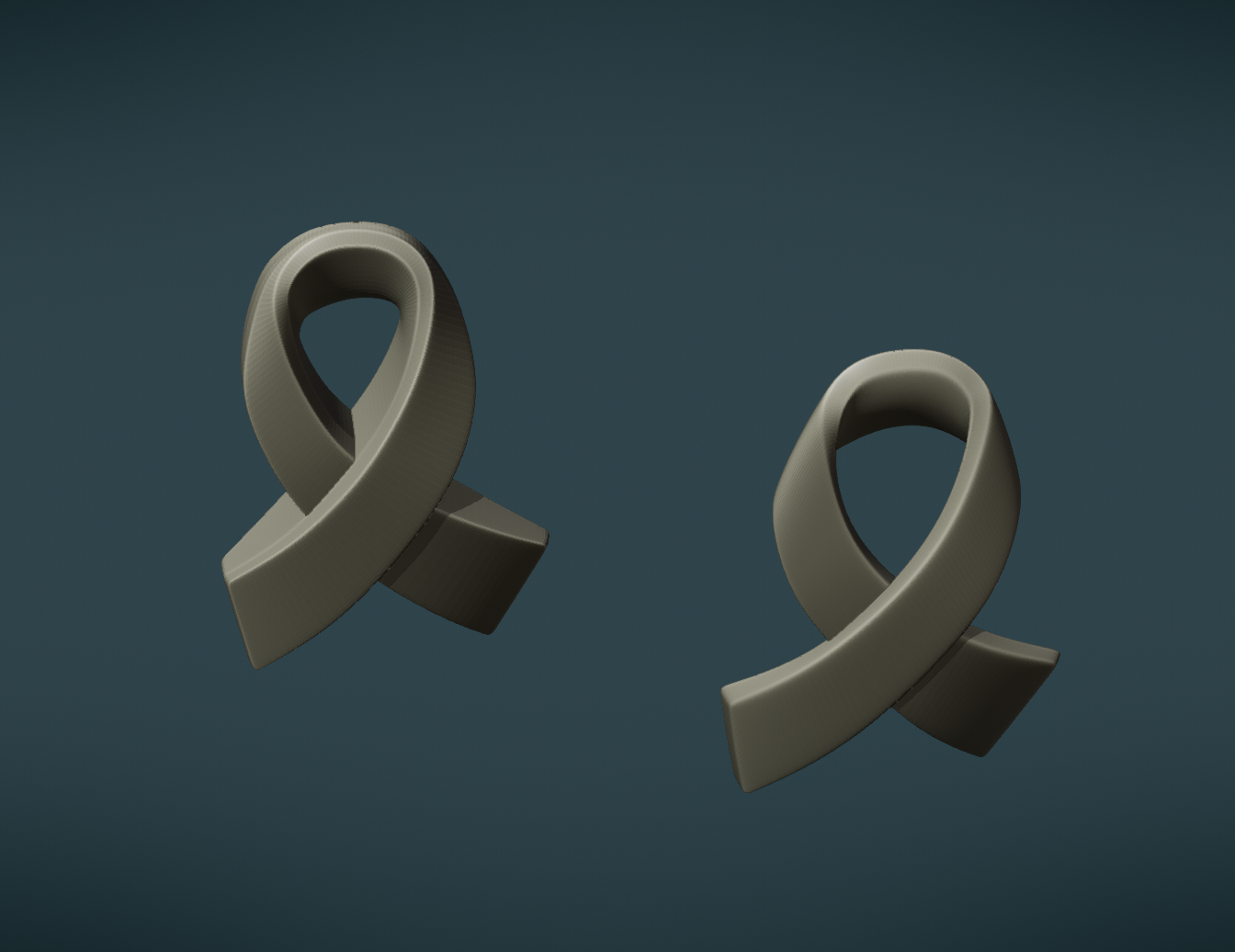 ♋ Cancer Ribbon・ 3D File for ・Cults