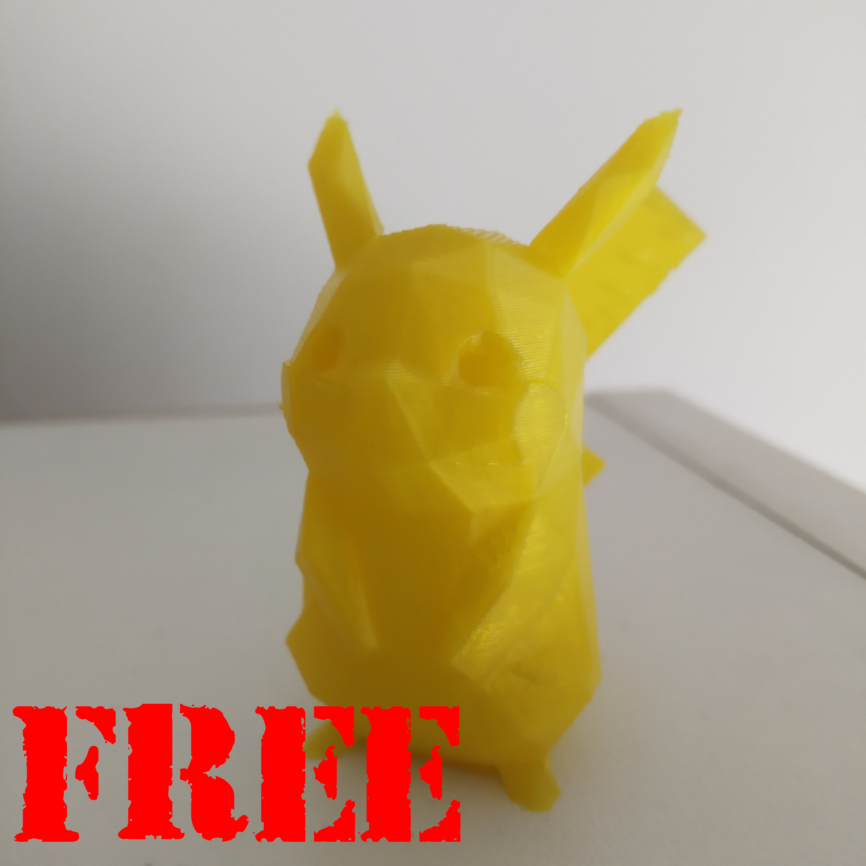 Arquivo grátis STL Pikachu Low Poly 🐉 ・design para impressão 3D para ...