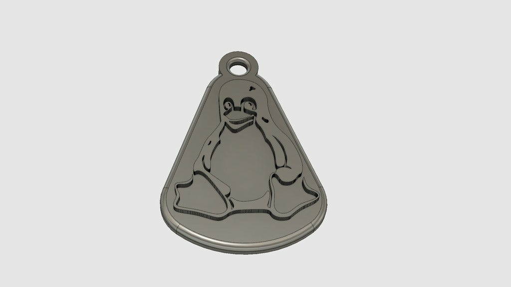 Linux Key Logo 🔑 Linux Logo Key Fob・Free STL File for ・Cults