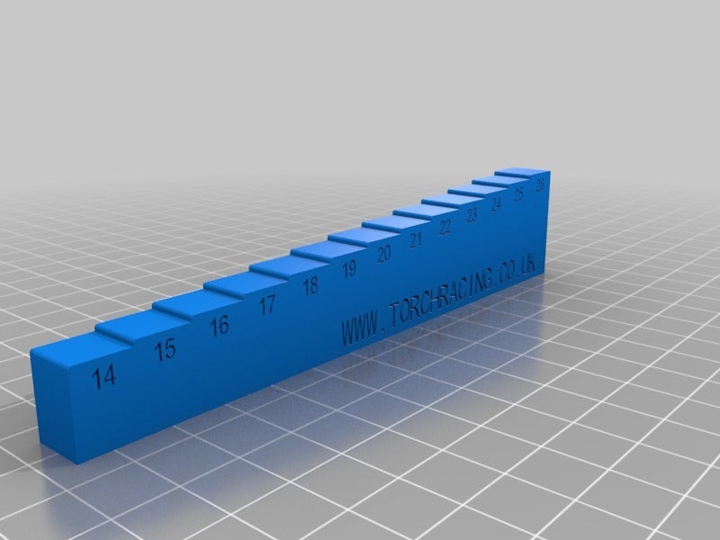 Customizable ride height guage for RC cars