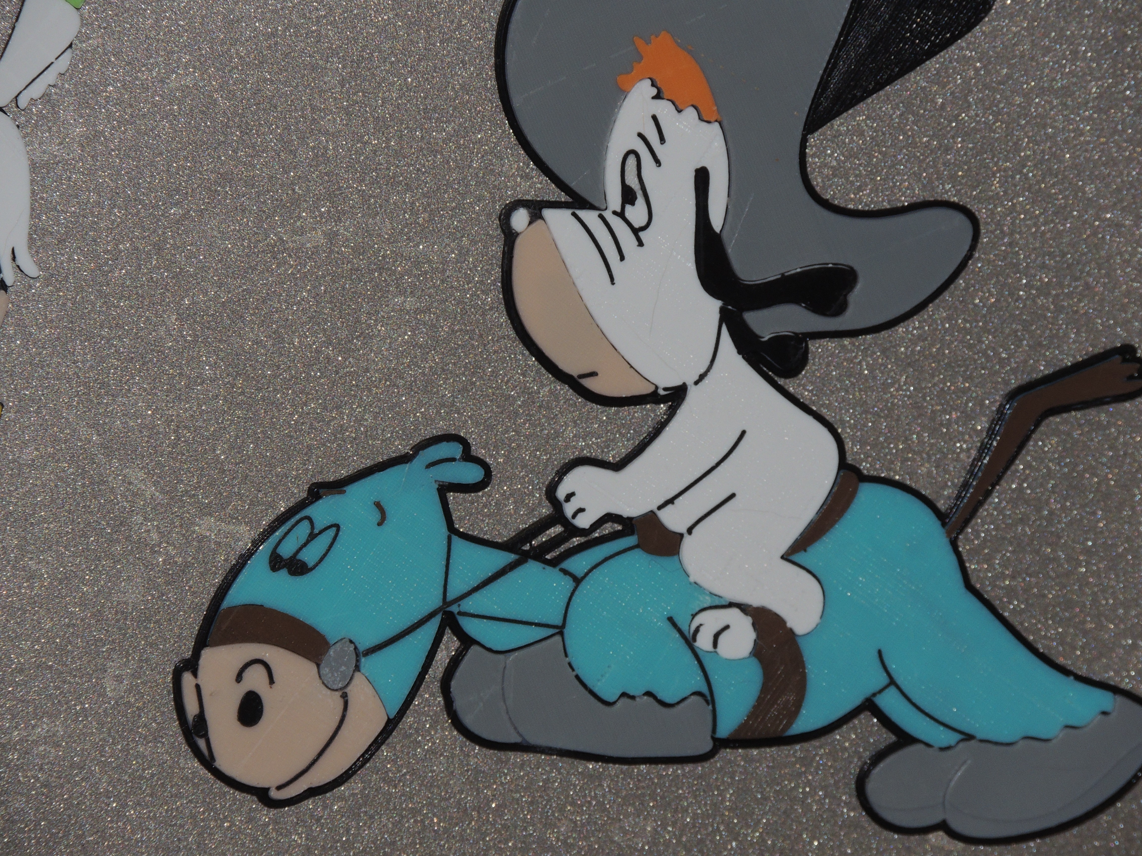 Cadre Tex Avery Droopy – Grand Cadre 50x50 Cm Environ, Occasion, Déco Cartoon