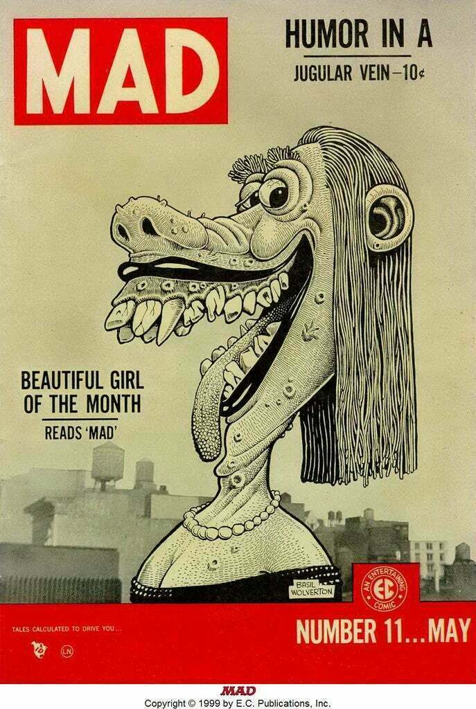 🐾 Lena the Hyena, Mad #11, May 1954 - Basil Wolverton・Free STL