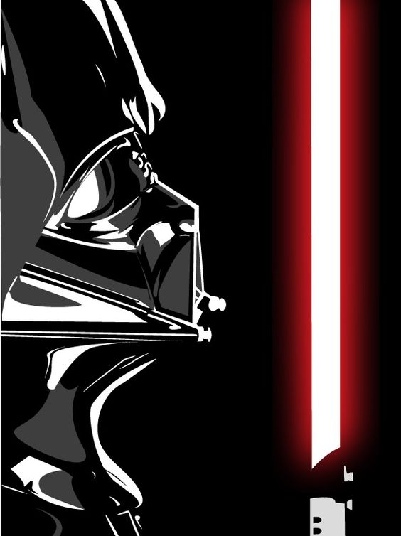 ⭐ Star Wars Storm Darth Vader with light saber Wall Hanging・ SVG