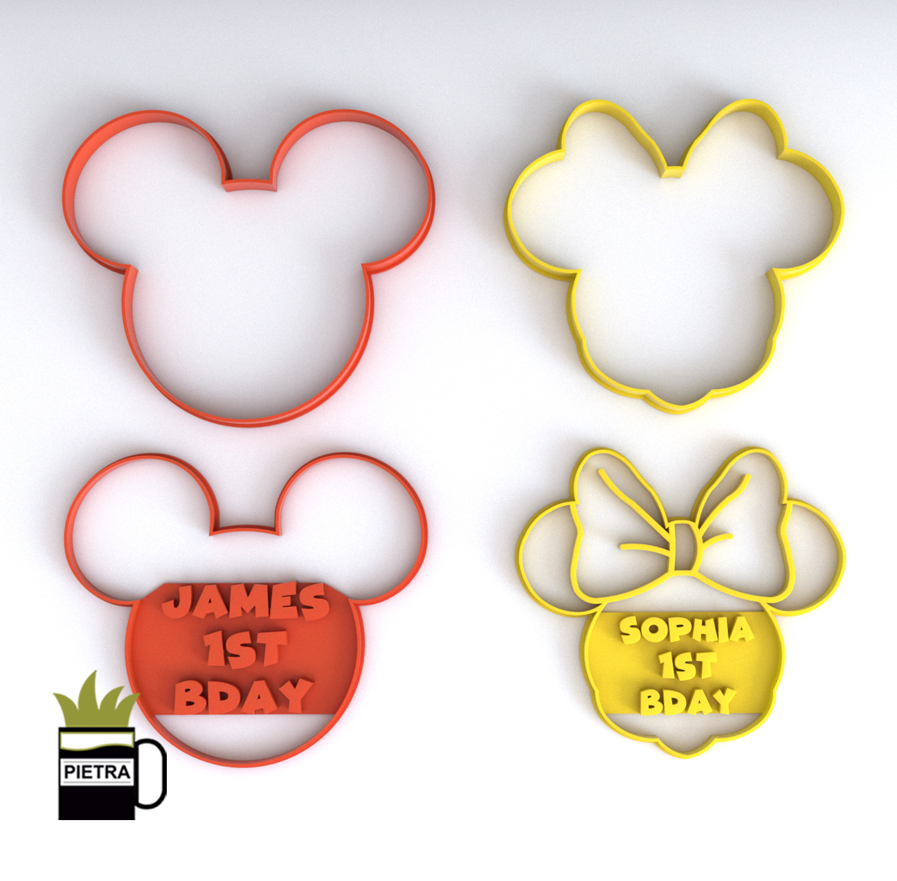 CULTS 1.jpg CUSTOM NAME COOKIE CUTTER MULTI-SIZE MICKY MOUSE