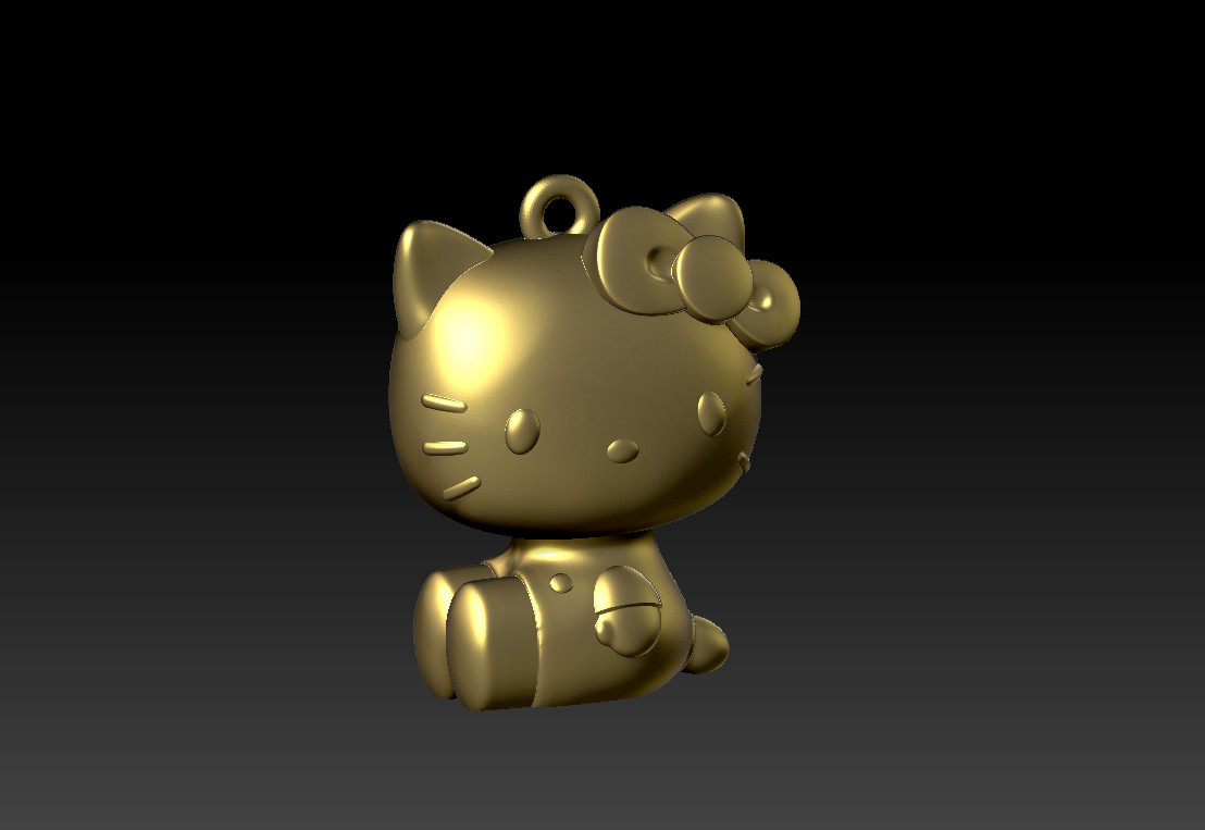 👋 Hello Kitty pendant 3・ STL File for 3D printing・Cults