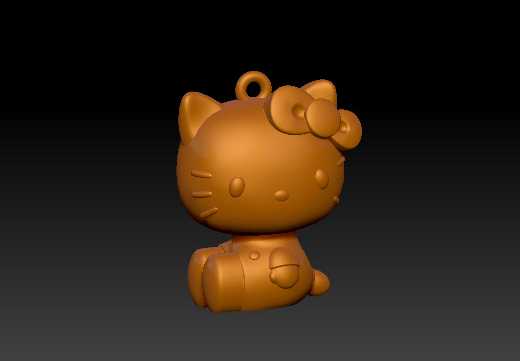 👋 Hello Kitty pendant 3・ STL File for 3D printing・Cults