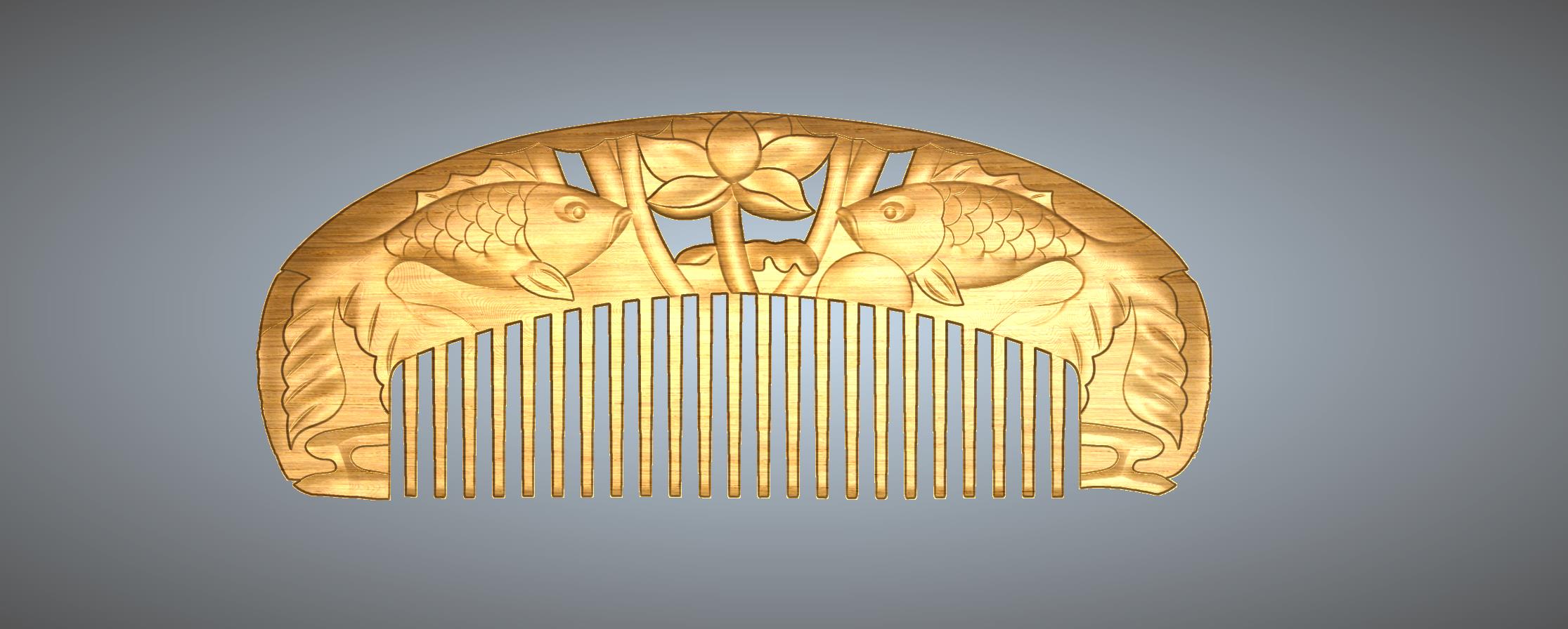 3D file 2 fish comb 🐠 ・3D printer design to download・Cults