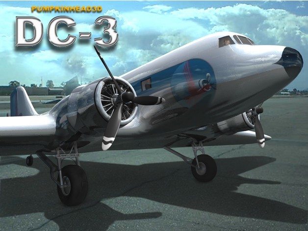 ️ DC-3・Free STL File for ・Cults