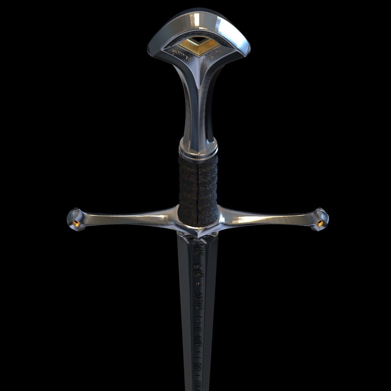 🗡️ ARAGORN SCHWERT ANDURIL - HERR DER RINGE・ STL Datei für ・Cults, image size:1300x1300