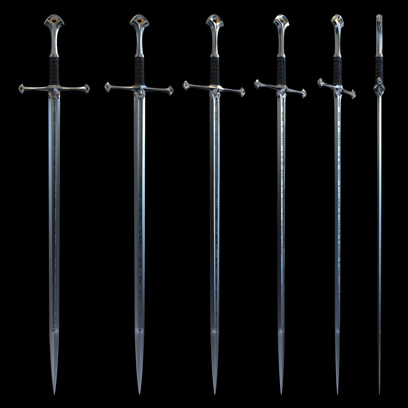 🗡️ ARAGORN SCHWERT ANDURIL - HERR DER RINGE・ STL Datei für ・Cults, image size:1300x1300
