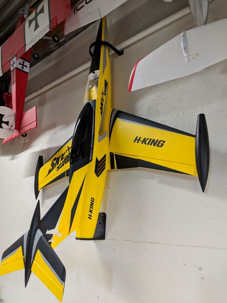 Free 3D file SkySword RC Airplane Wall Mount 🛩️ ・3D printing design to