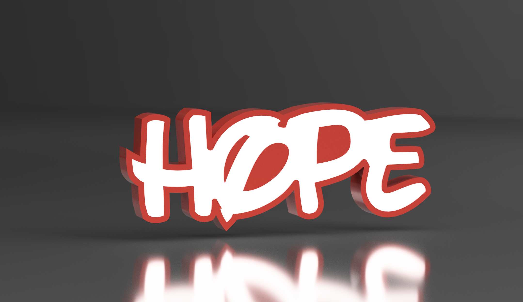 Hope Name Design STL file Luminous Name Hope 🤞 ・3D printable model to download・Cults