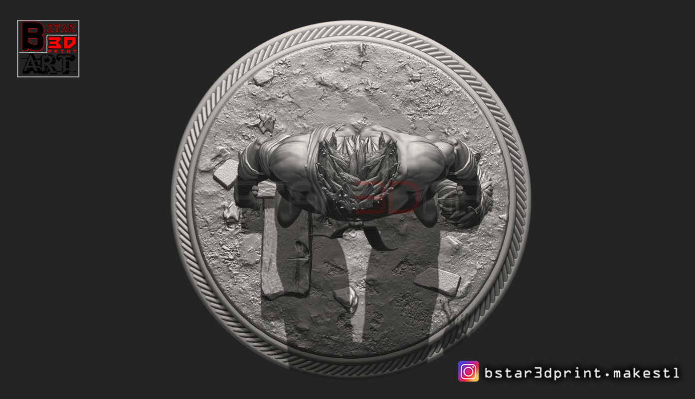 Файл STL Garou - One punch Man - Fan Art - Realistic Version 👊 ・Модель ...