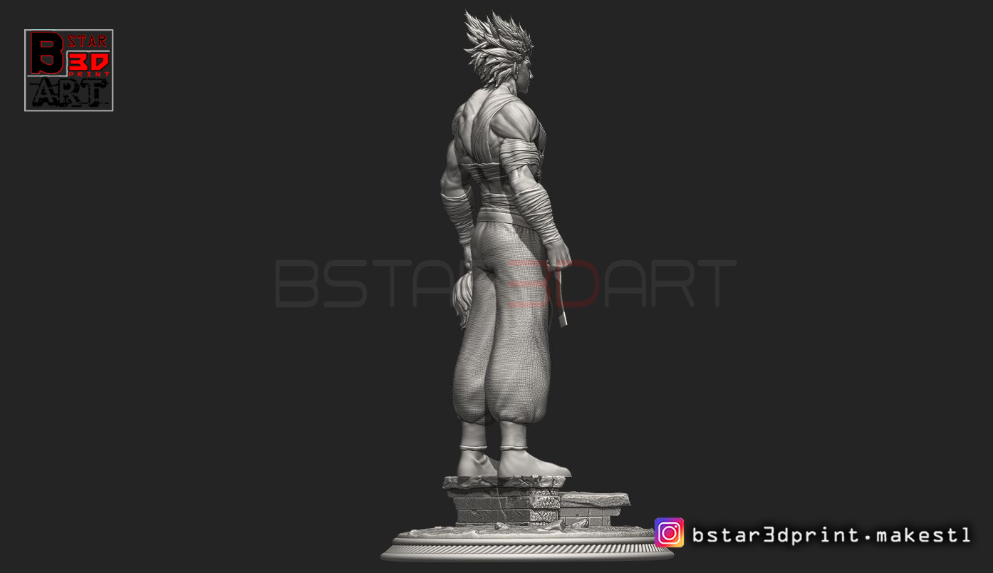 Файл STL Garou - One punch Man - Fan Art - Realistic Version 👊 ・Модель ...