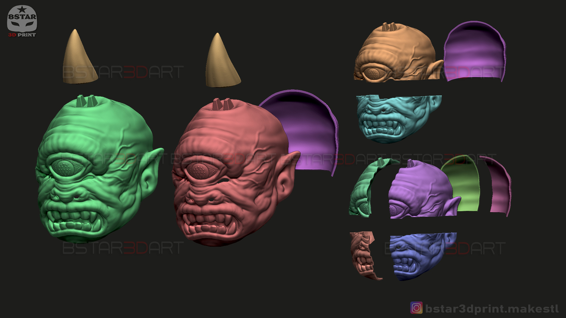 👹 Cyclops Monster Mask - Horror Scary Mask - Halloween