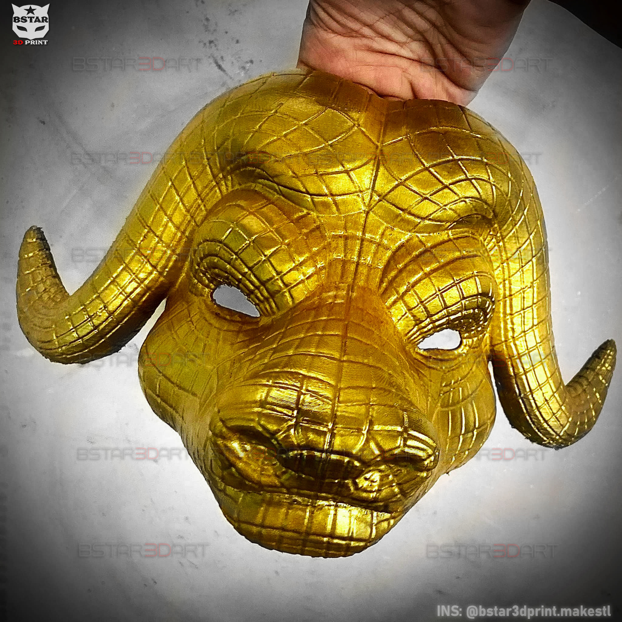Vip Mask Draw 3D printing Squid Game Mask - Vip Buffalo Mask Cosplay 3D print model ...