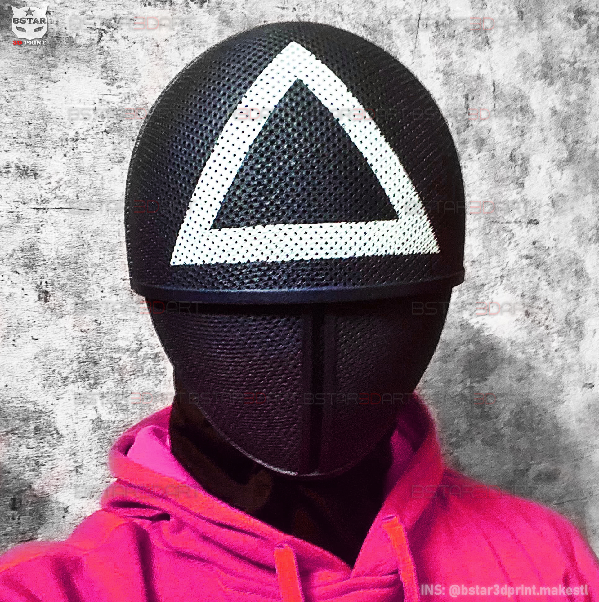 🦑 Squid Game Mask - Soldier Mask Foldable(Moveable) - With