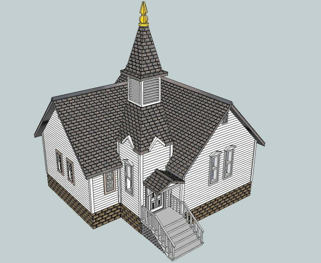Free STL file HO Scale Adirondack Church ⛪ ・3D printer design to ...