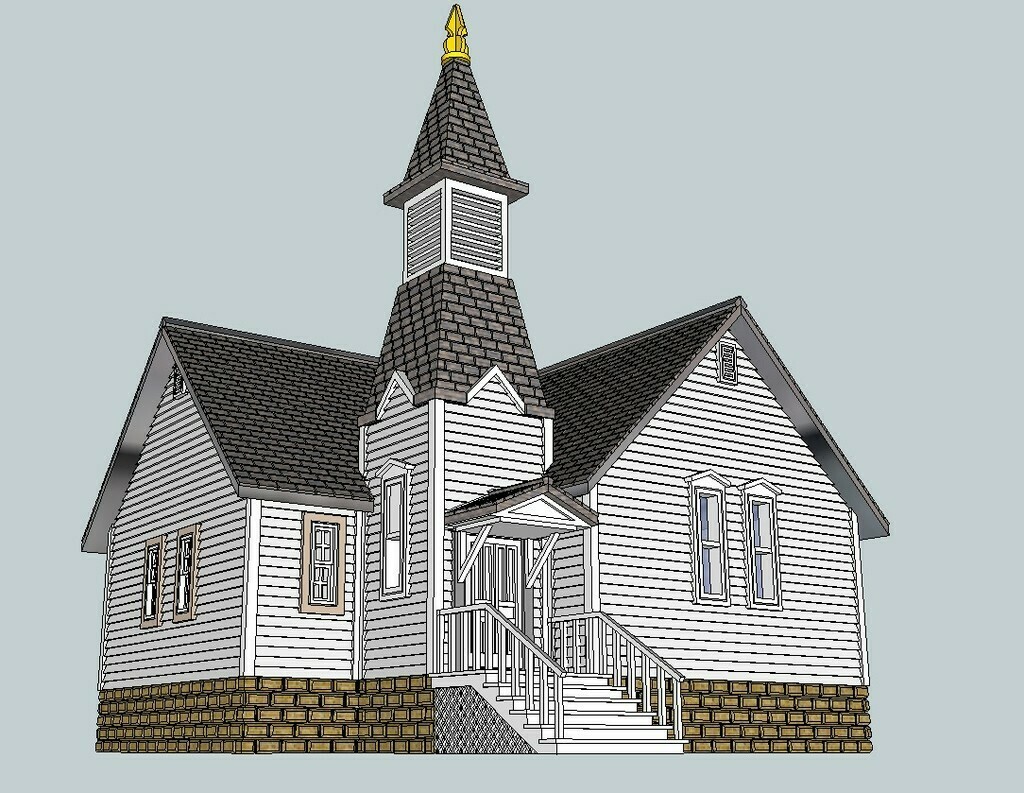 Free STL file HO Scale Adirondack Church ⛪ ・3D printer design to ...