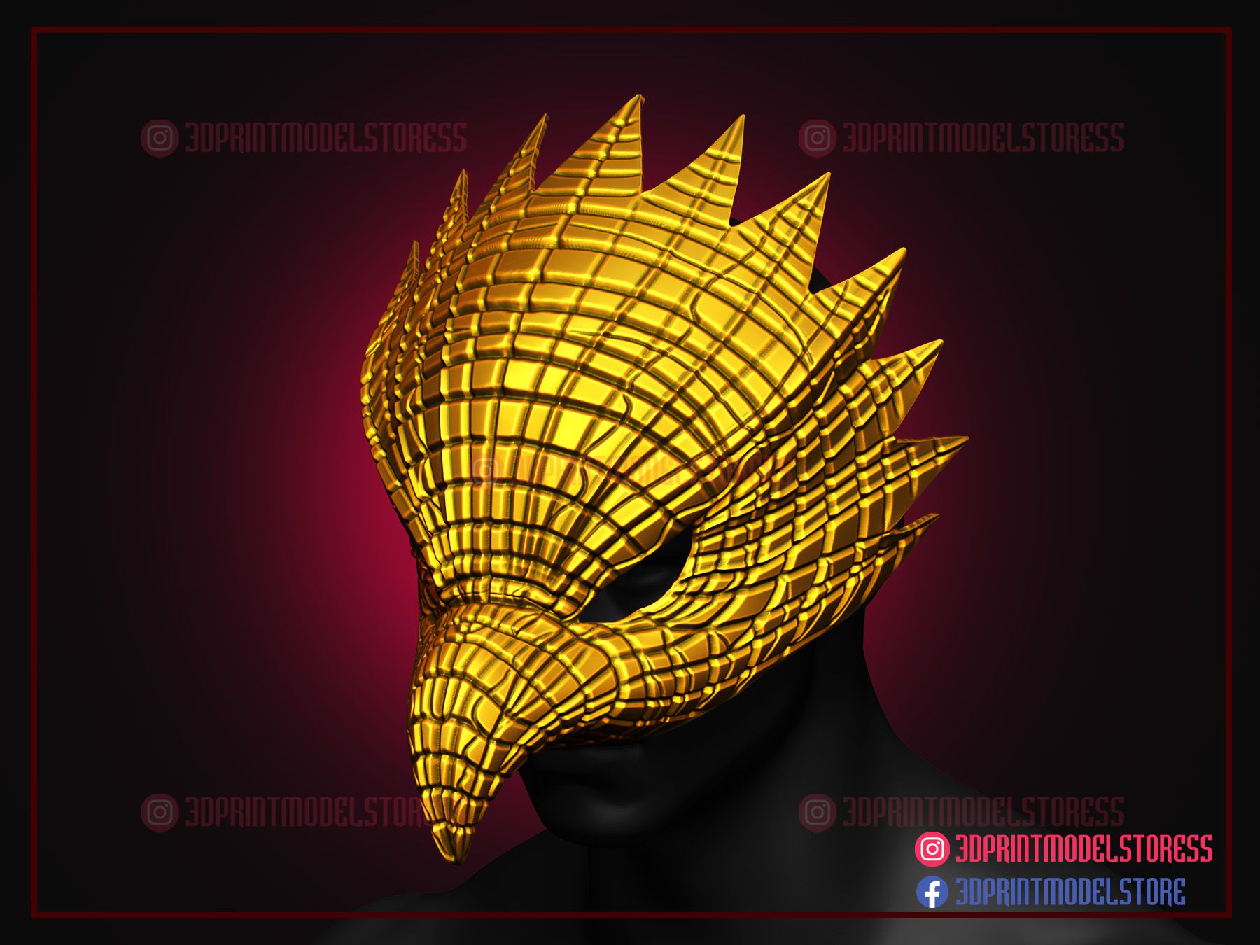 Vip Mask Draw 3D file Squid Game Mask - Eagle Vip Mask for Cosplay 🦑 ・3D printer ...