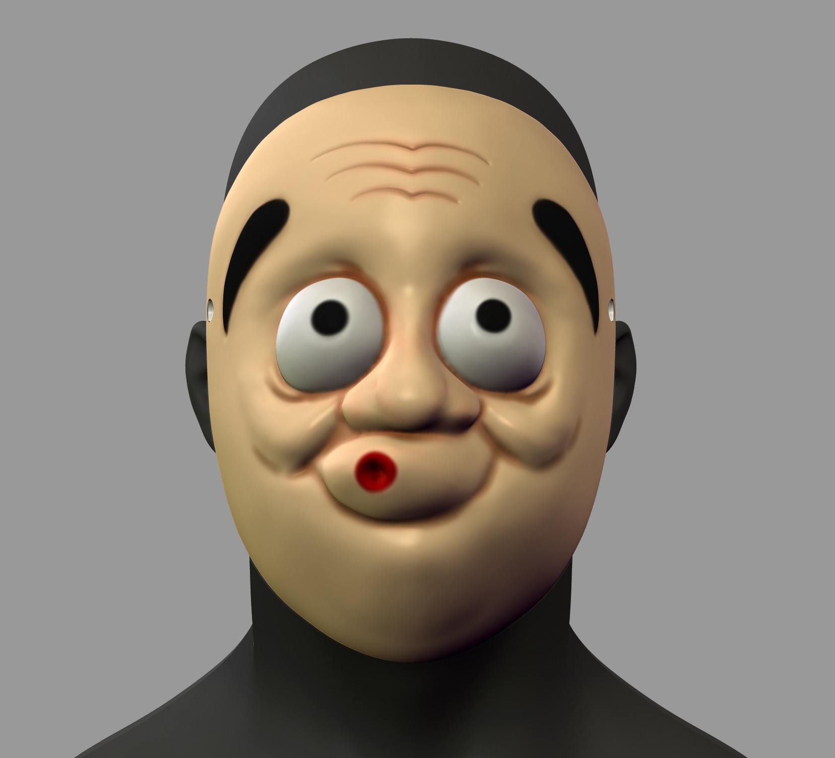 3D file Japan Anime Death Note Mask Hyottoko L Cosplay Halloween STL ...