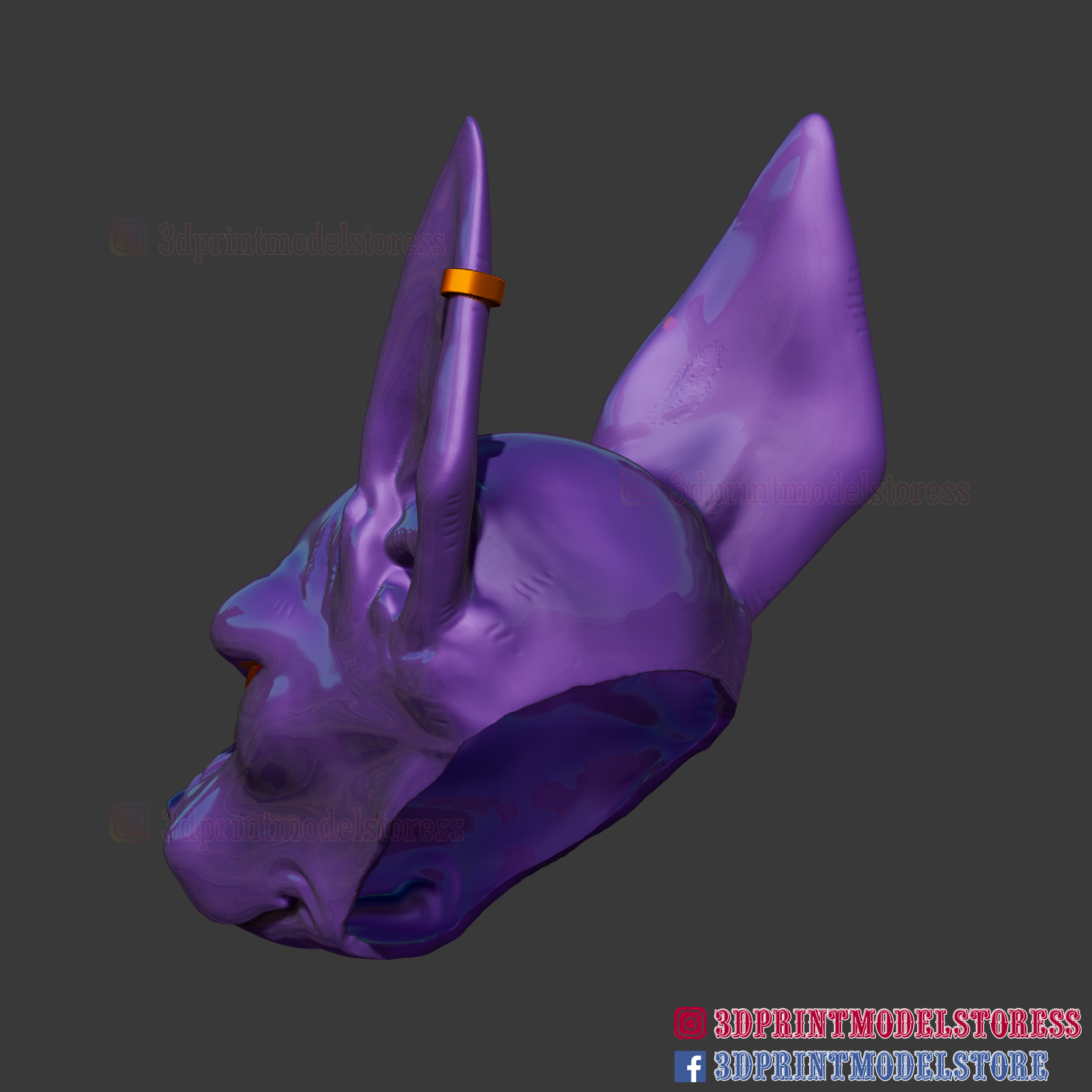 🪖 Beerus Mask Cosplay - Anubis Helmet STL・ 3D File for ・Cults
