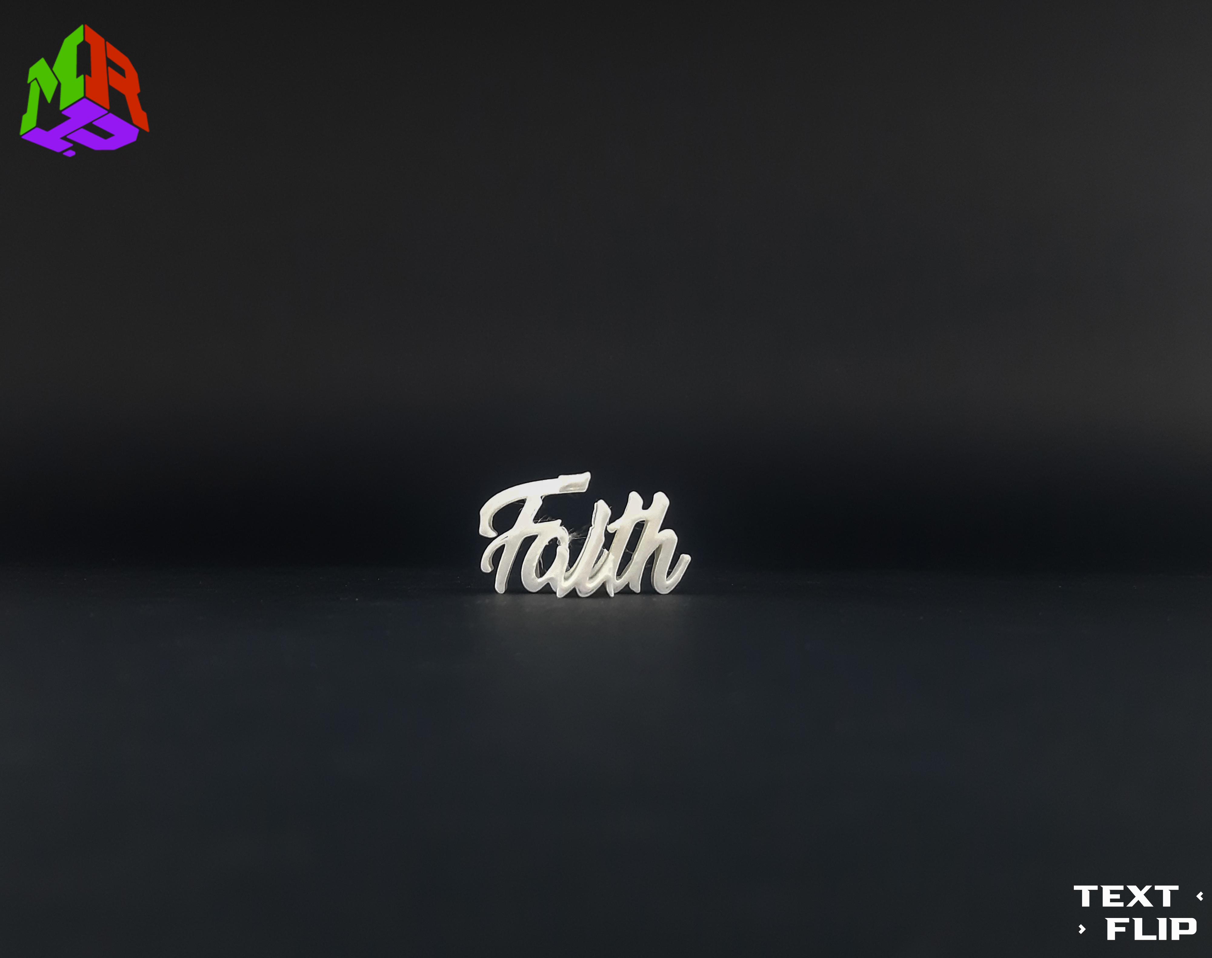 Text Flip - Faith・Free STL File for ・Cults