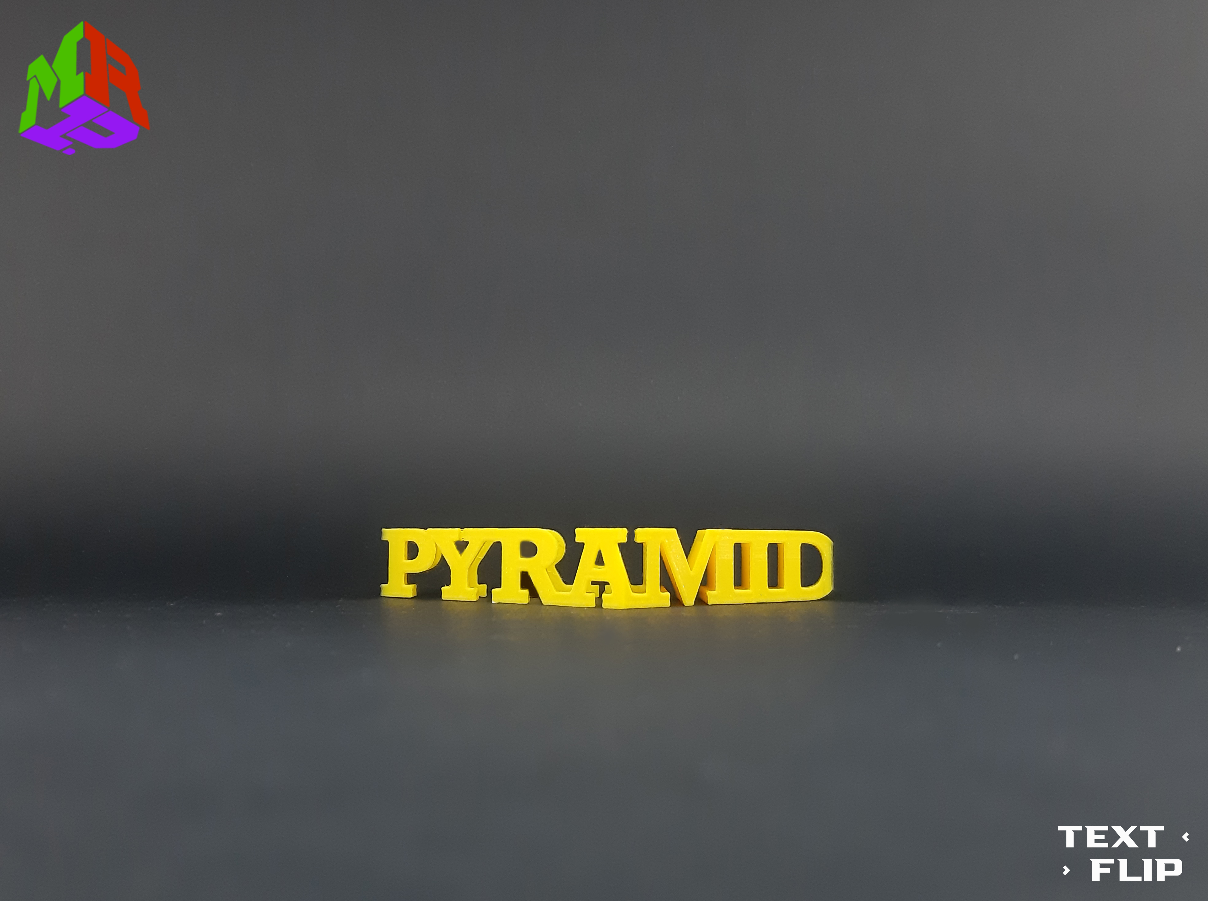 Free STL file Text Flip - Pyramid 🎨 ・3D printer model to download・Cults