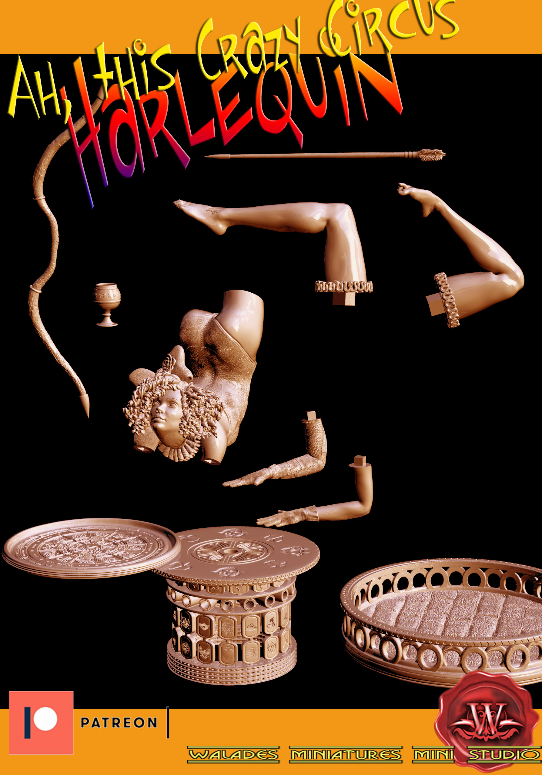 3D file the Harlequin 👩 ・3D printable model to download・Cults