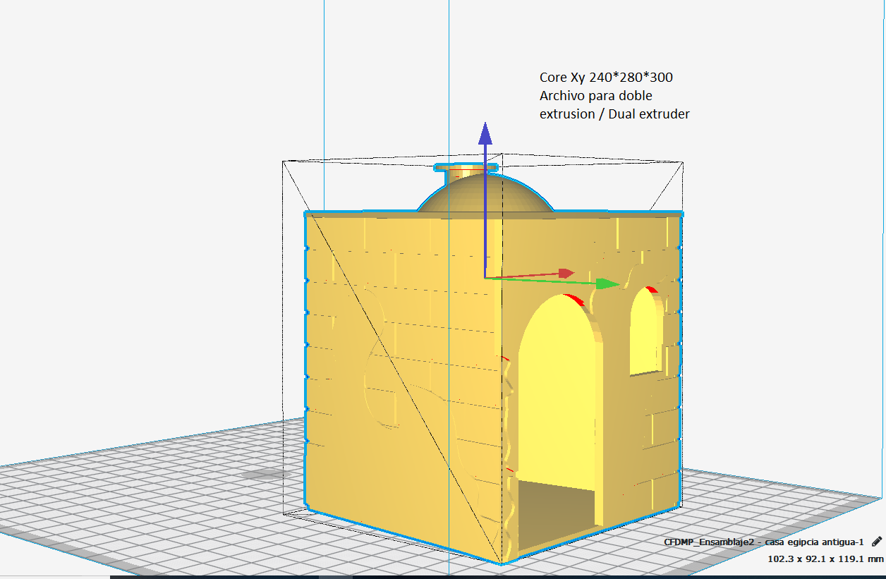 🏠 Egyptian house 100*80*150 for playmobil portal de belén・ STL