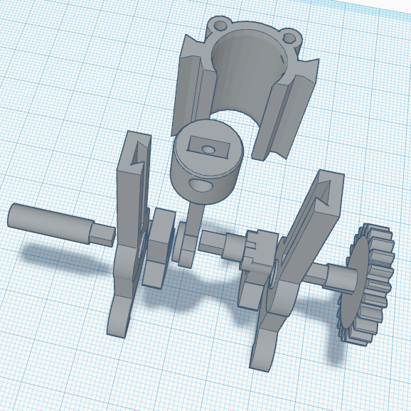 Engine Conversion Stl 👽 4T single cylinder in-line engine kit・Free STL File for ・Cults