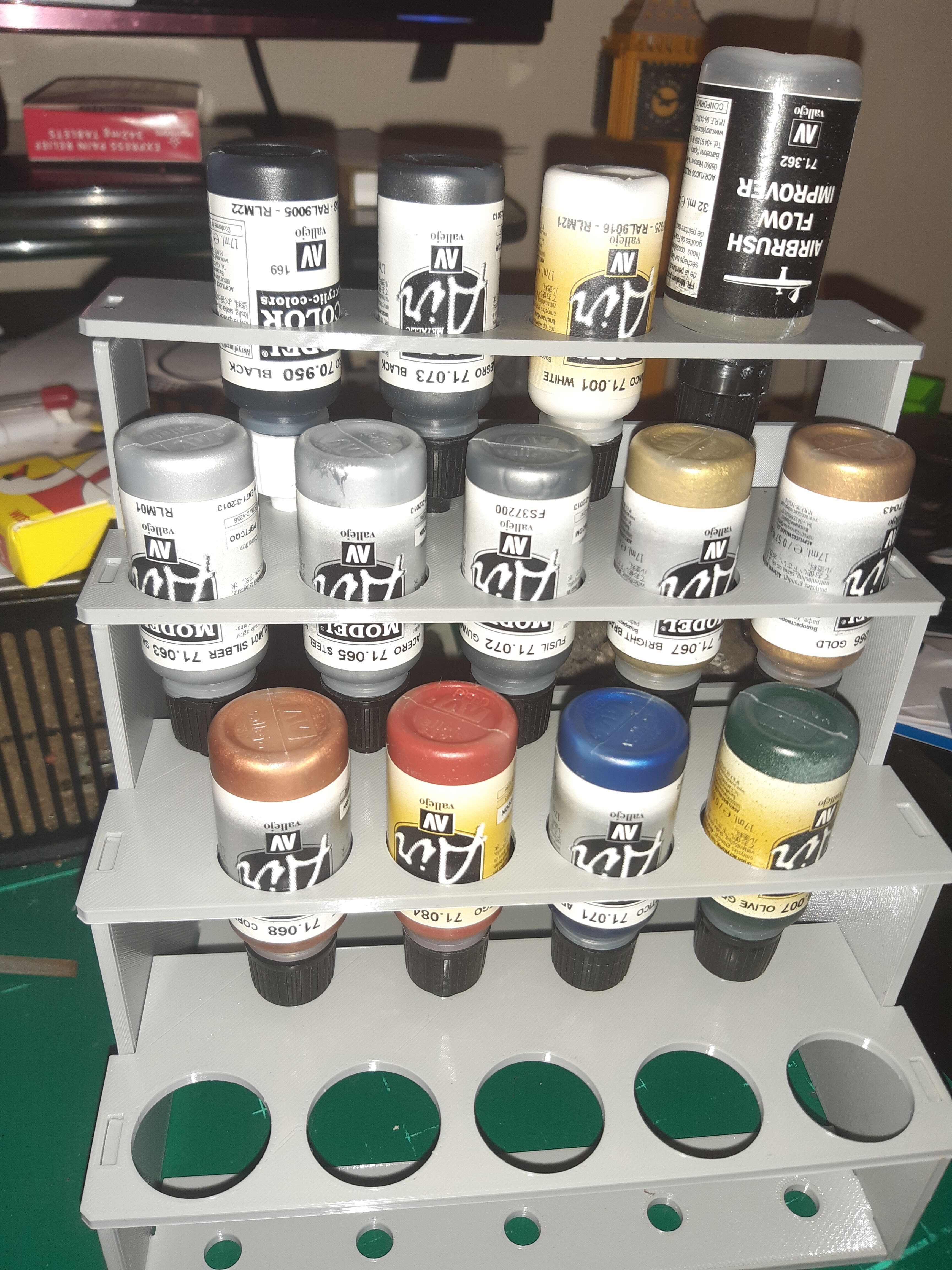 3D printed Modular Hobby Paint Rack - Small Straight・Cults
