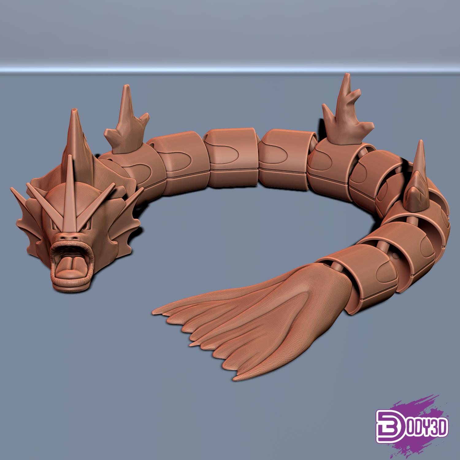 STL file Articulated Gyarados 🐉 (3MF)・3D print design to download・Cults