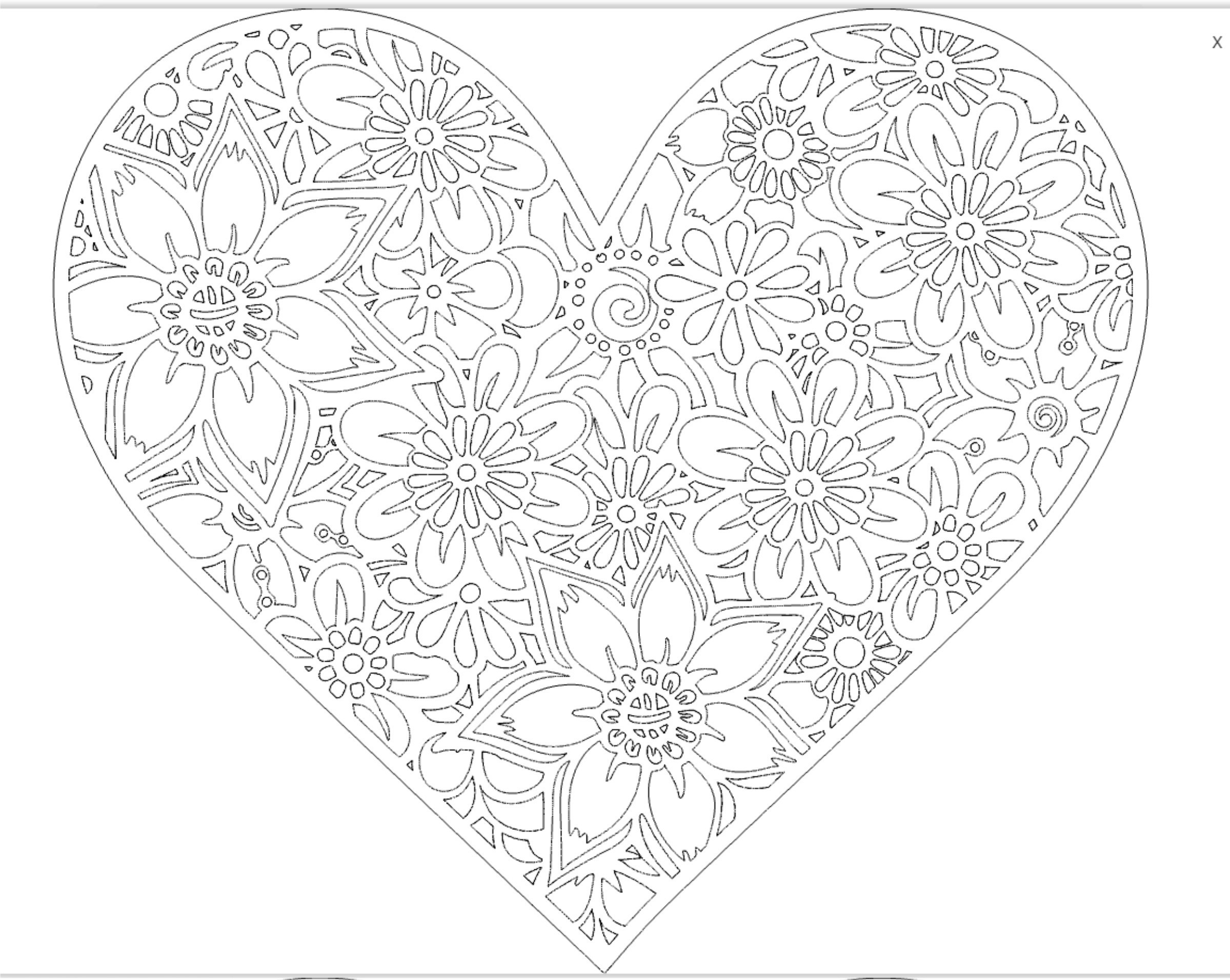 💜 conception du cœur・Fichier DXF Gratuit pour ・Cults, image size:2399x1912