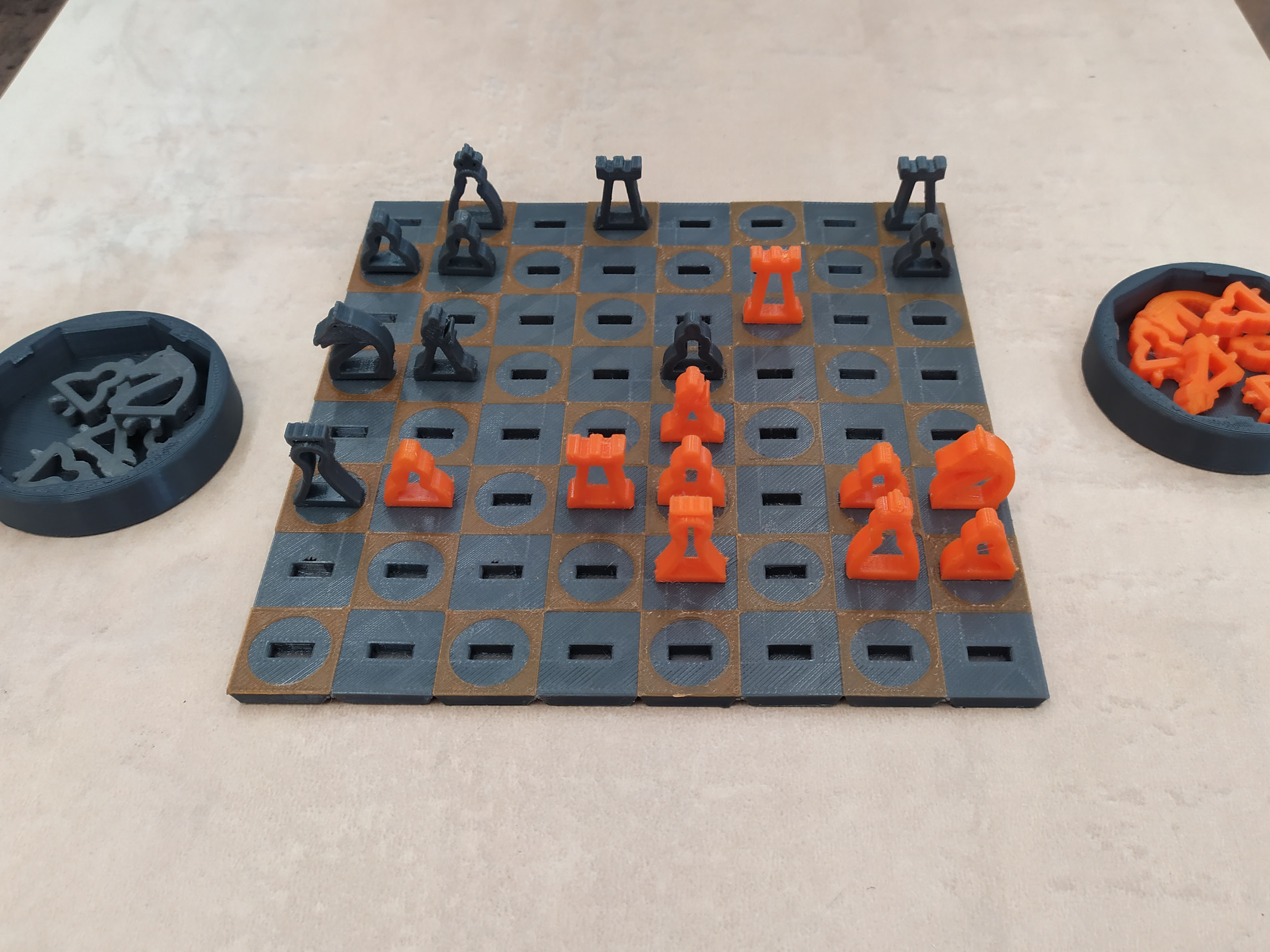 3D file Chess Set Easy to carry ♟️ ・3D printing template to download・Cults