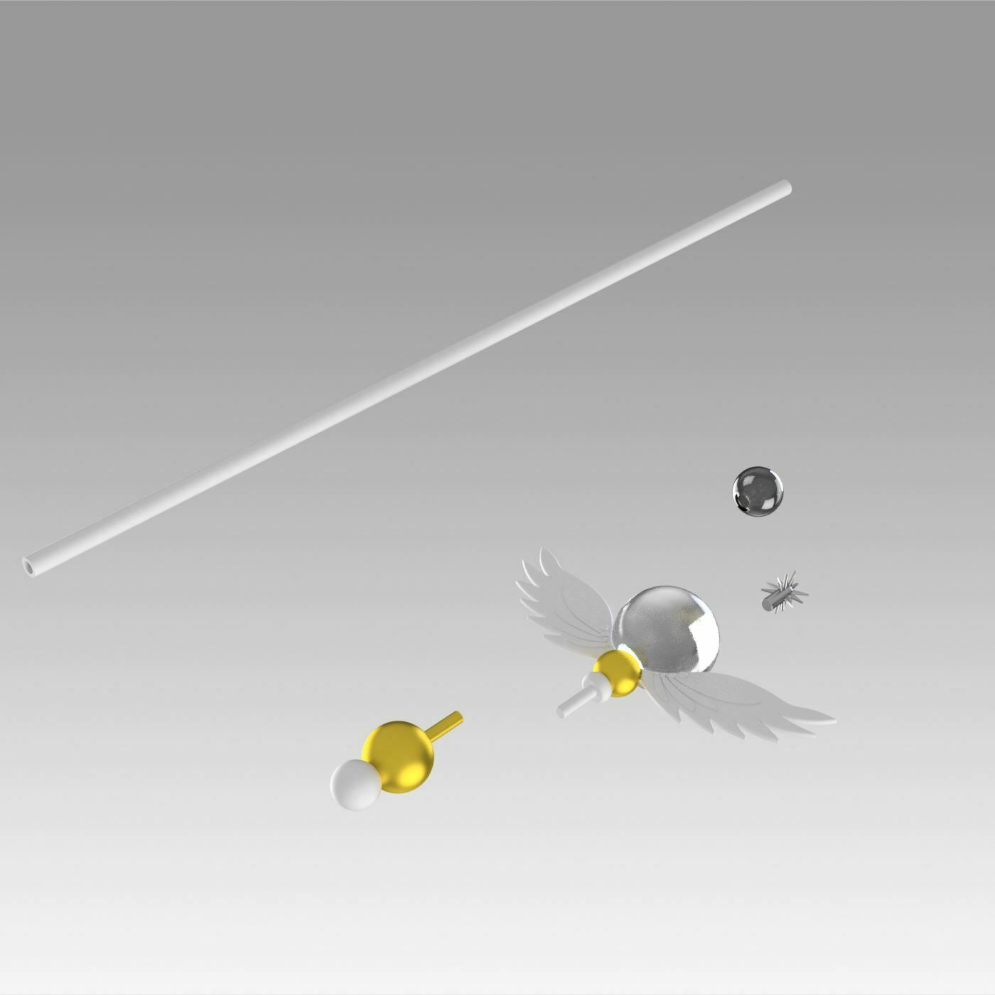 🌙 Sailor Moon Stars Sailor Cosmos Chibi Chibi Staff・Arquivo STL para ・Cults, image size:1400x1400