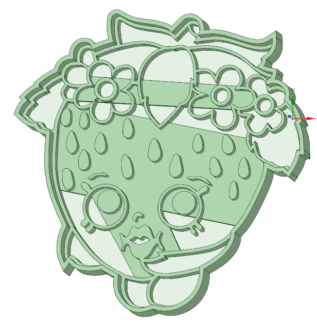 🍓 Strawberry Shopkins cookie cutter・ STL File for ・Cults